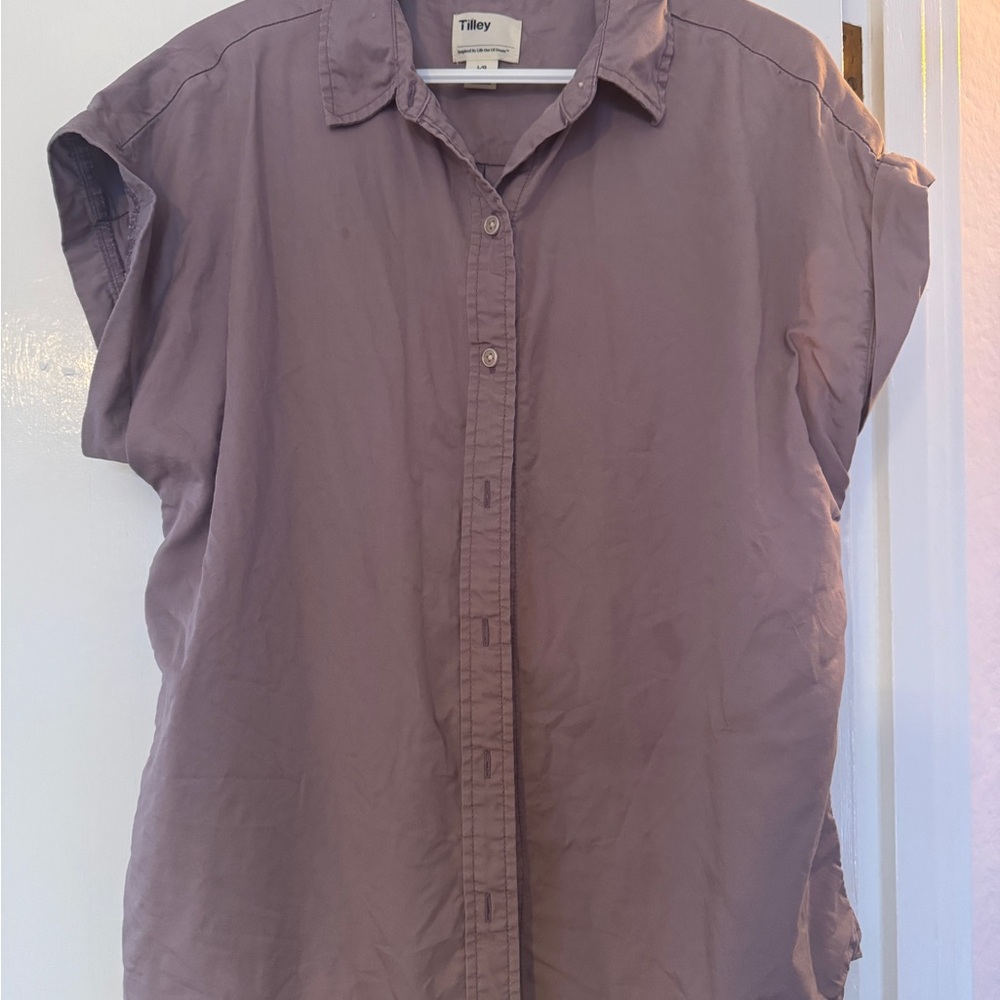 Tilley Purple Button-Up Shirt